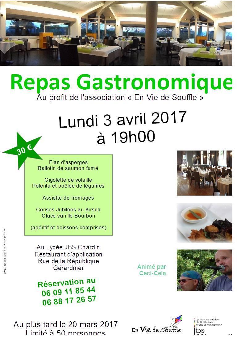 Affiche repas lycee hotelier